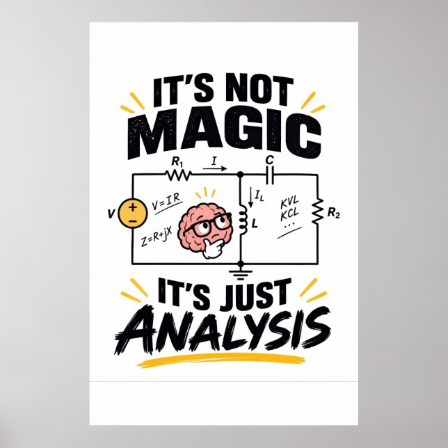 Elektroingenjör Det är inte magi - bara analys Poster (Framsidan)