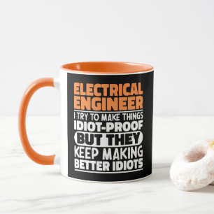 Elektroingenjör jag försöker göra saker roliga mugg