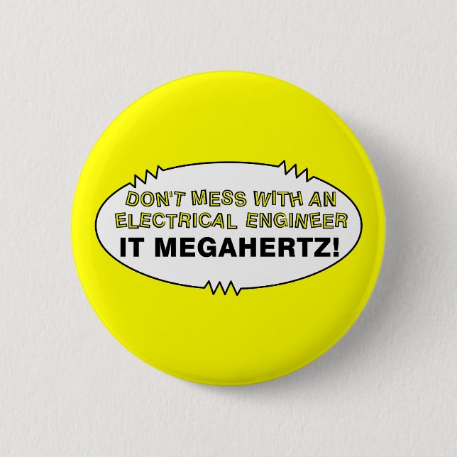 Elektroingenjör Megahertz Oval Knapp (Framsida)