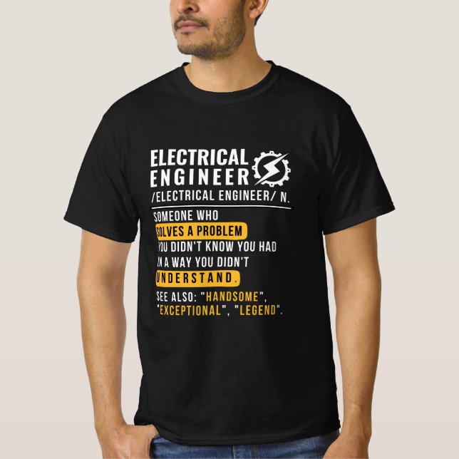 Elektroingenjör [substantiv] T-Shirt (Framsida)