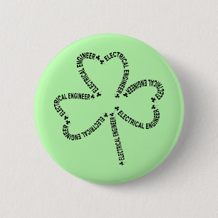 Elektroingenjör Text Shamrock Knapp