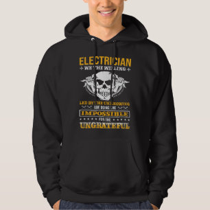 Elektroingenjör Vi Den Villige Linjearbetare Elekt Hoodie