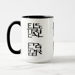 Elektroingenjörsfigur Mugg