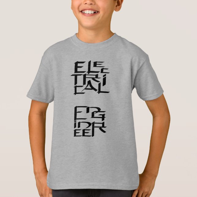 Elektroingenjörsfigur T Shirt (Framsida)