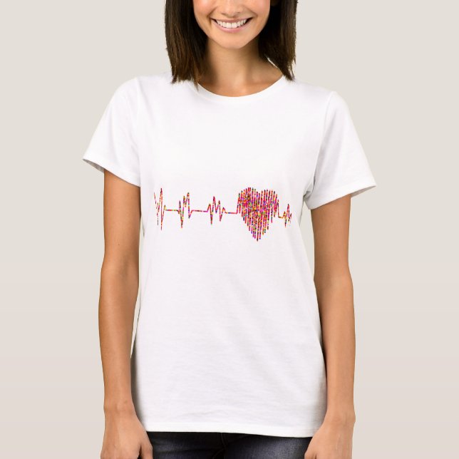Elektrokardiogram. Gordon Johnson designer! T Shirt (Framsida)