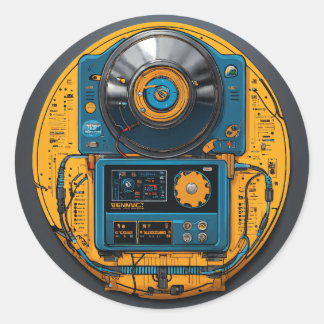 Elektromagnetisk dekal runt klistermärke