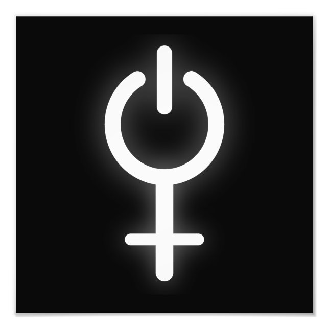 Elektromagnetisk symbol för gamer Female-tecken Fototryck (Framsidan)
