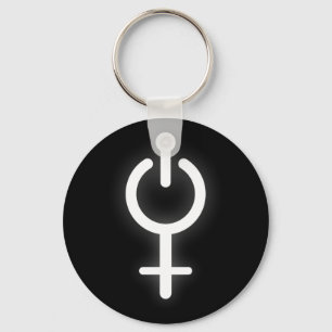 Elektromagnetisk symbol för gamer Female-tecken Nyckelring