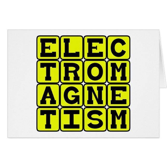 Elektromagnetism, Fysikgren Hälsningskort (Framsidan Horizontal)