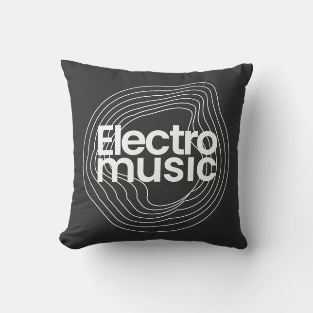 Elektromusik puls logodesign kudde (Framsida)