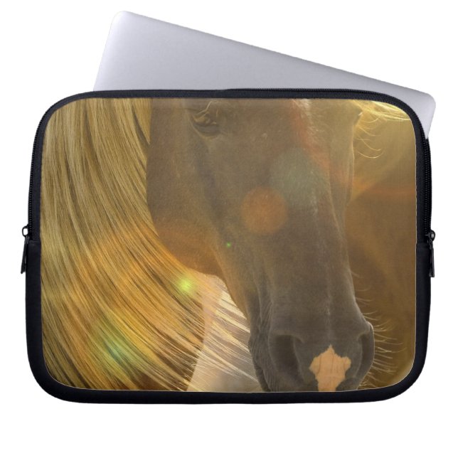Elektronik för vildhästfoto hänger lös laptop sleeve (Framsidan)