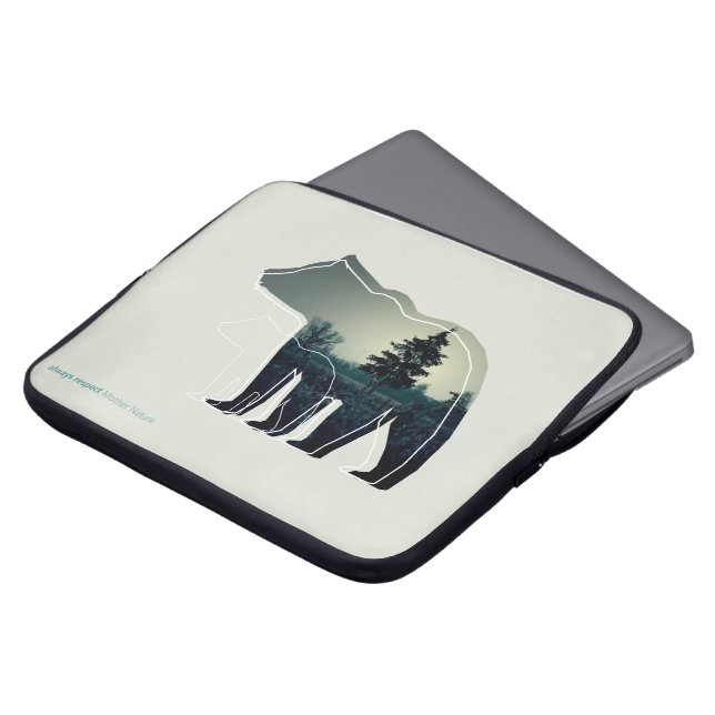 Elektronik hänger lös med fodrar symbolsbjörnen laptop sleeve (Framsida topp)