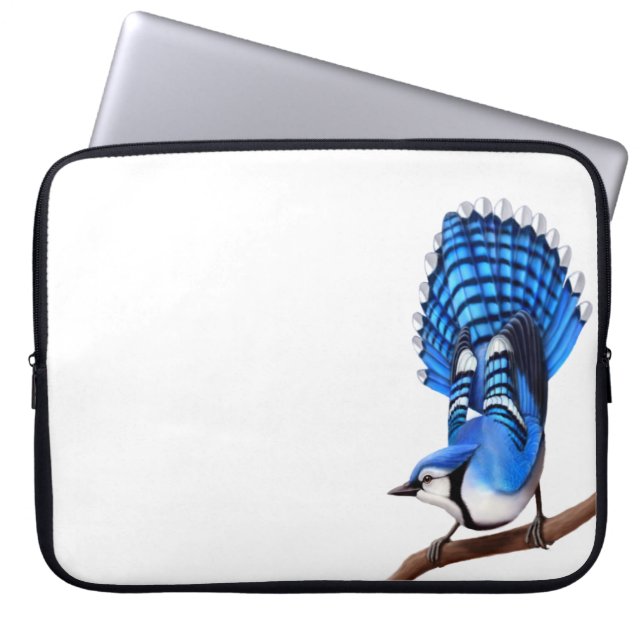 Elektroniken för den vildblåttJay fågeln hänger Laptop Sleeve (Framsidan)