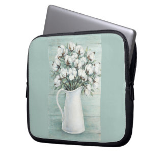 Elektronikfodral Bomull Blommor Bondgård  Laptop Fodral
