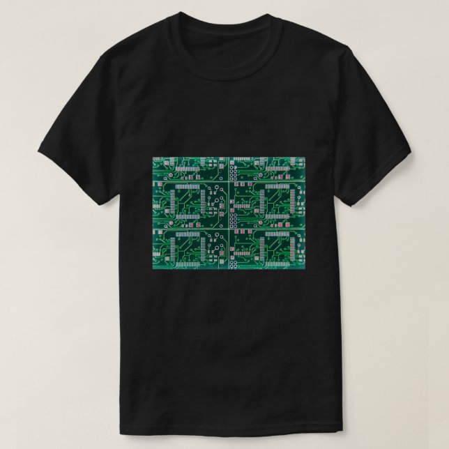 Elektronikkkrets på tryckt kretskort PCB T Shirt (Design framsida)