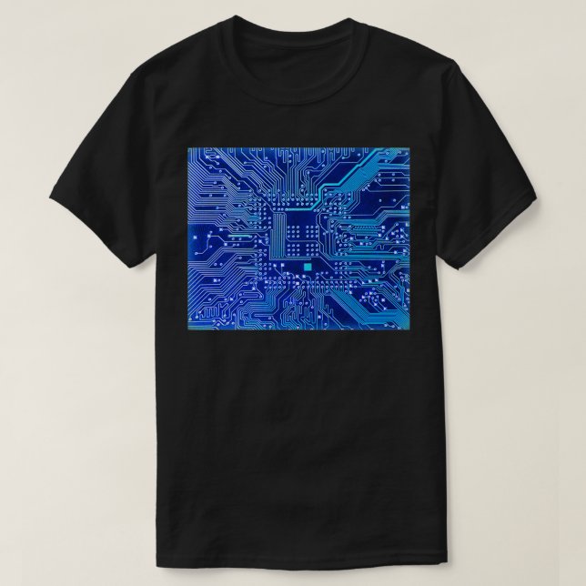 Elektronikkretsar på kretskort med tryckt PCB-kret T Shirt (Design framsida)