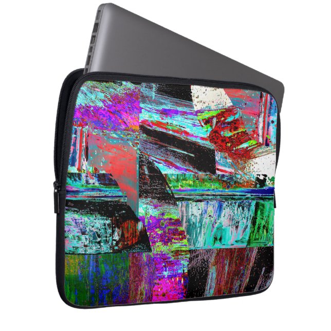 Elektronikväska – Neon Pulse Laptop Fodral (Framsidan Höger)