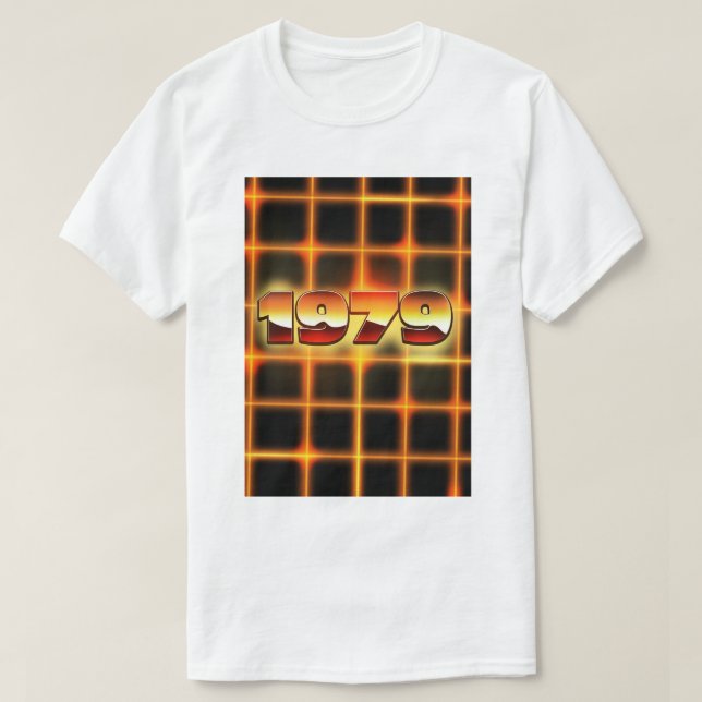 elektronisk 1979 knapp t shirt (Design framsida)