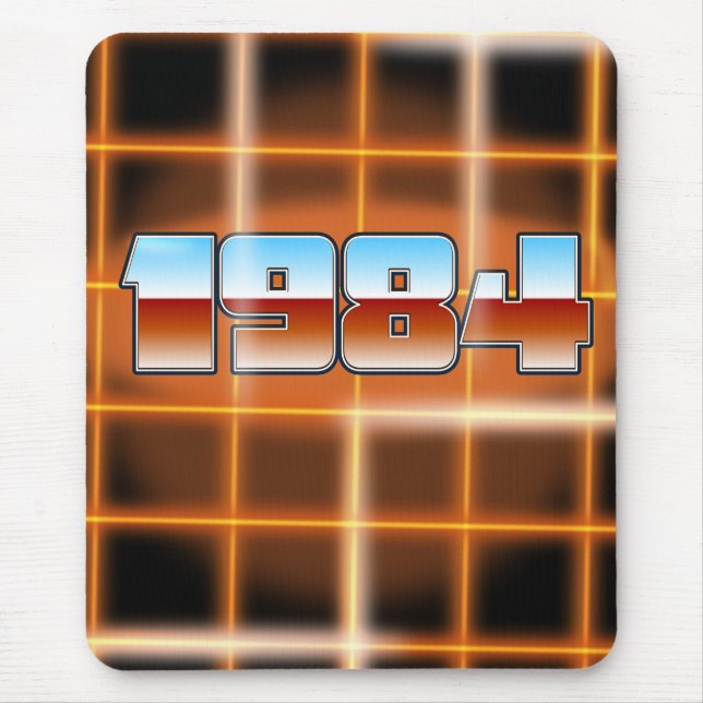Elektronisk 1984-tecknad poster. musmatta (Framsidan)