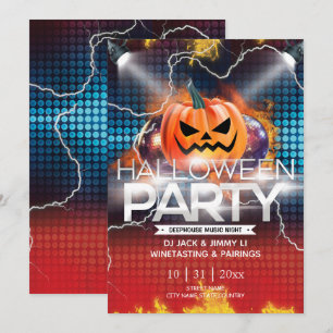 Elektronisk Åsk Halloween-fest Invitation Inbjudningar