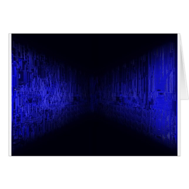 elektronisk bluehorizon - gå runt stiger ombord hälsningskort (Framsidan Horizontal)