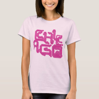Elektronisk Chicago PCB T - flickaktigt rosa Tee Shirt