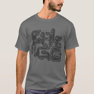 Elektronisk Chicago PCB T - mörk - grått Tee Shirt