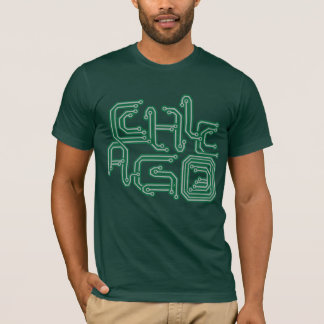Elektronisk Chicago PCB T - mörk - grönt Tee