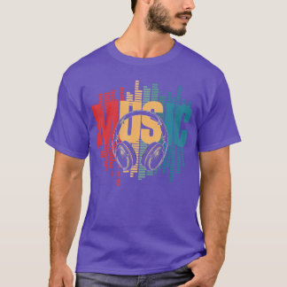 Elektronisk musik Älskare DJ Retro Hörlurar vänner T Shirt