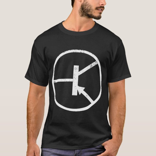 Elektronisk Pnp Transistor T Shirt (Framsida)