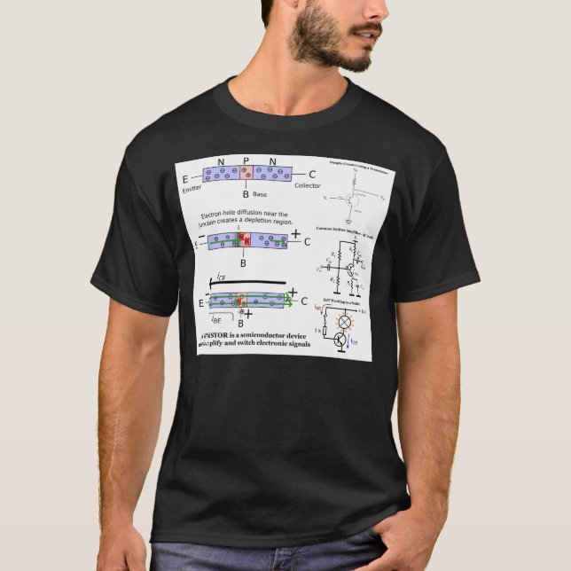 Elektronisk signalförstärkare för transistorhalvle t shirt (Framsida)