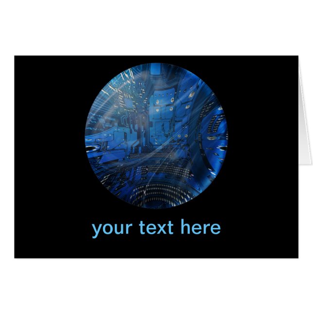 elektronisk värld hälsningskort (Framsidan Horizontal)