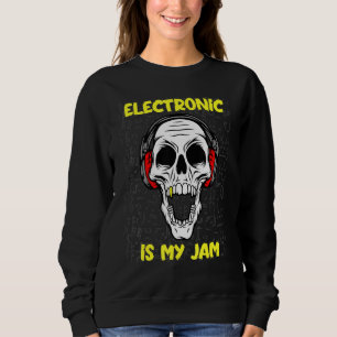 Elektroniska är Sylt - Skull och hörlurar T Shirt