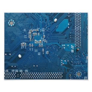 elektroniska blått går runt stiger ombord fototryck