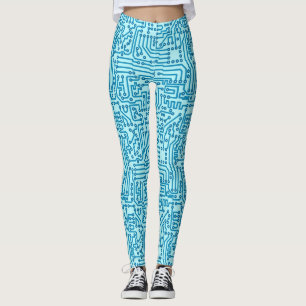 Elektroniska Digital går runt stiger ombord Leggings