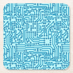 Elektroniska Digital går runt stiger ombord Underlägg Papper Kvadrat
