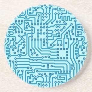 Elektroniska Digital går runt stiger ombord Underlägg Sandsten
