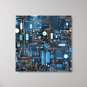 Elektroniska kretsar canvastryck