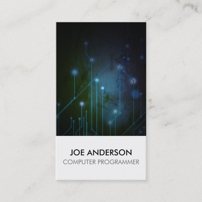 Elektroniska kretsar för datorprogrammerare visitkort (Framsida)