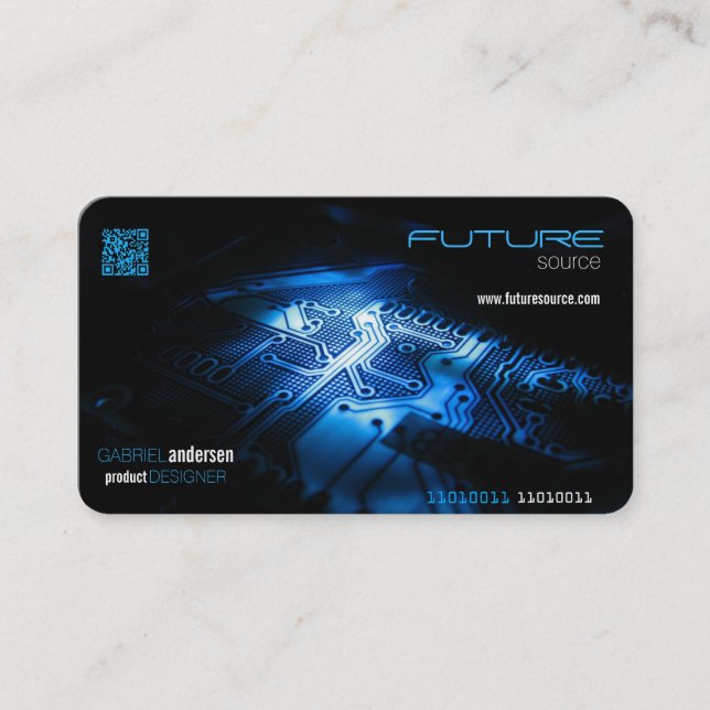 Elektroniskt affärskort för qr-kod visitkort (Framsida)