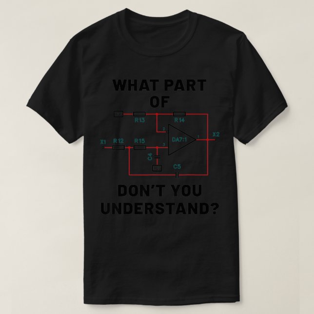 Elektroniskt diagram Elektriskt roliga gåva från i T Shirt (Design framsida)