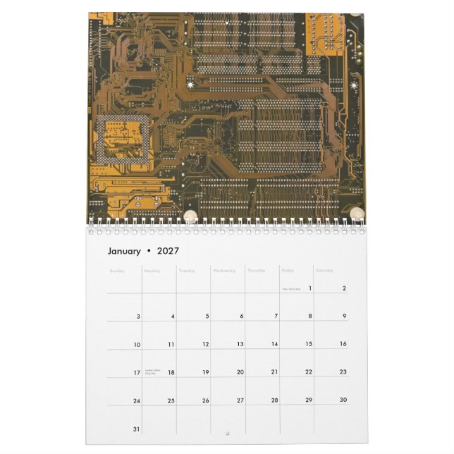 elektroniskt gå runt stiger ombord, 2012 kalender (Jan 2027)