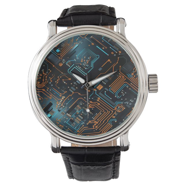 Elektroniskt kretskort armbandsur (Framsida)