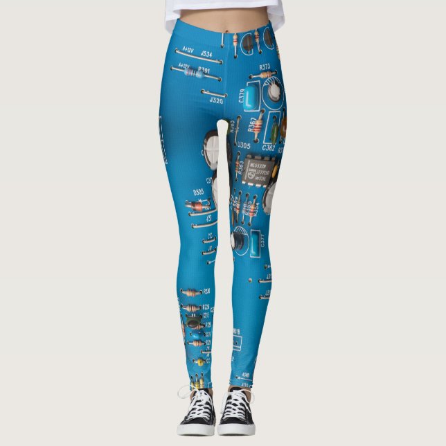 Elektroniskt kretskort leggings (Framsida)