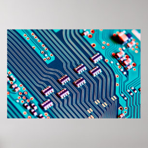 Elektroniskt kretskort som stängs av. bakgrund,bar poster