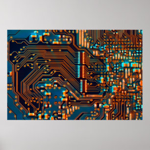 Elektroniskt kretskort som stängs av. bakgrund,bar poster