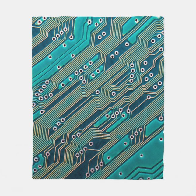 Elektroniskt kretskort stängs. bakgrund,föregående fleecefilt (Framsidan)