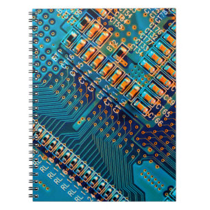 Elektroniskt kretskort stängs. dator,semiico anteckningsbok