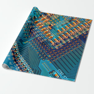 Elektroniskt kretskort stängs. dator,semiico presentpapper