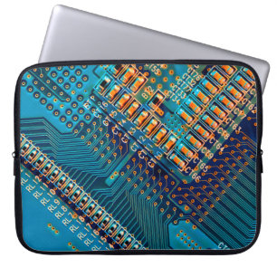 Elektroniskt kretskort stängt. dator,semiico laptop fodral